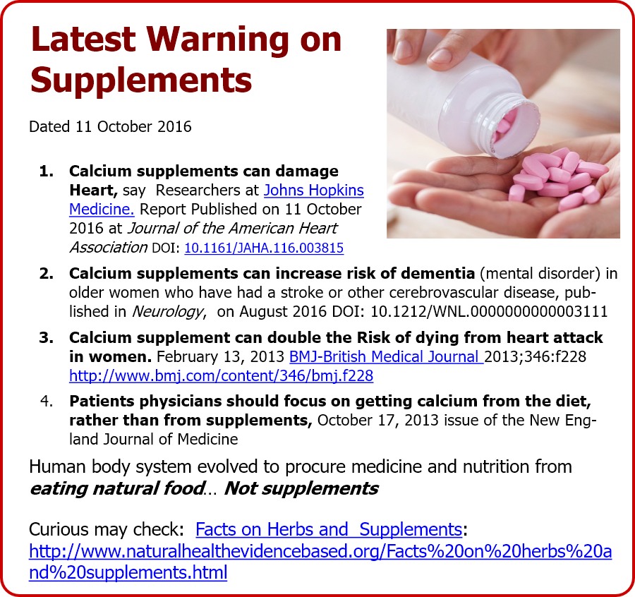 supplements warning