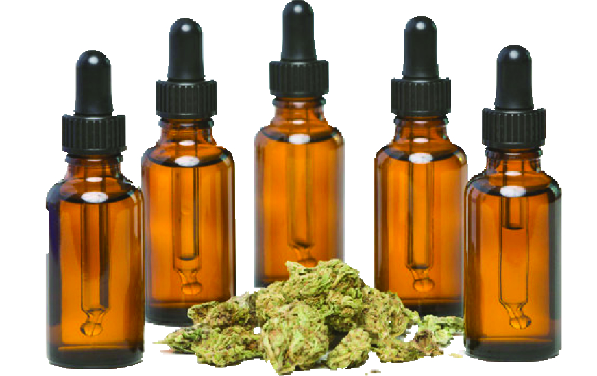 Cannabis oil bottles